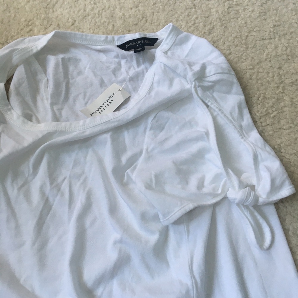 banana republic white top XS